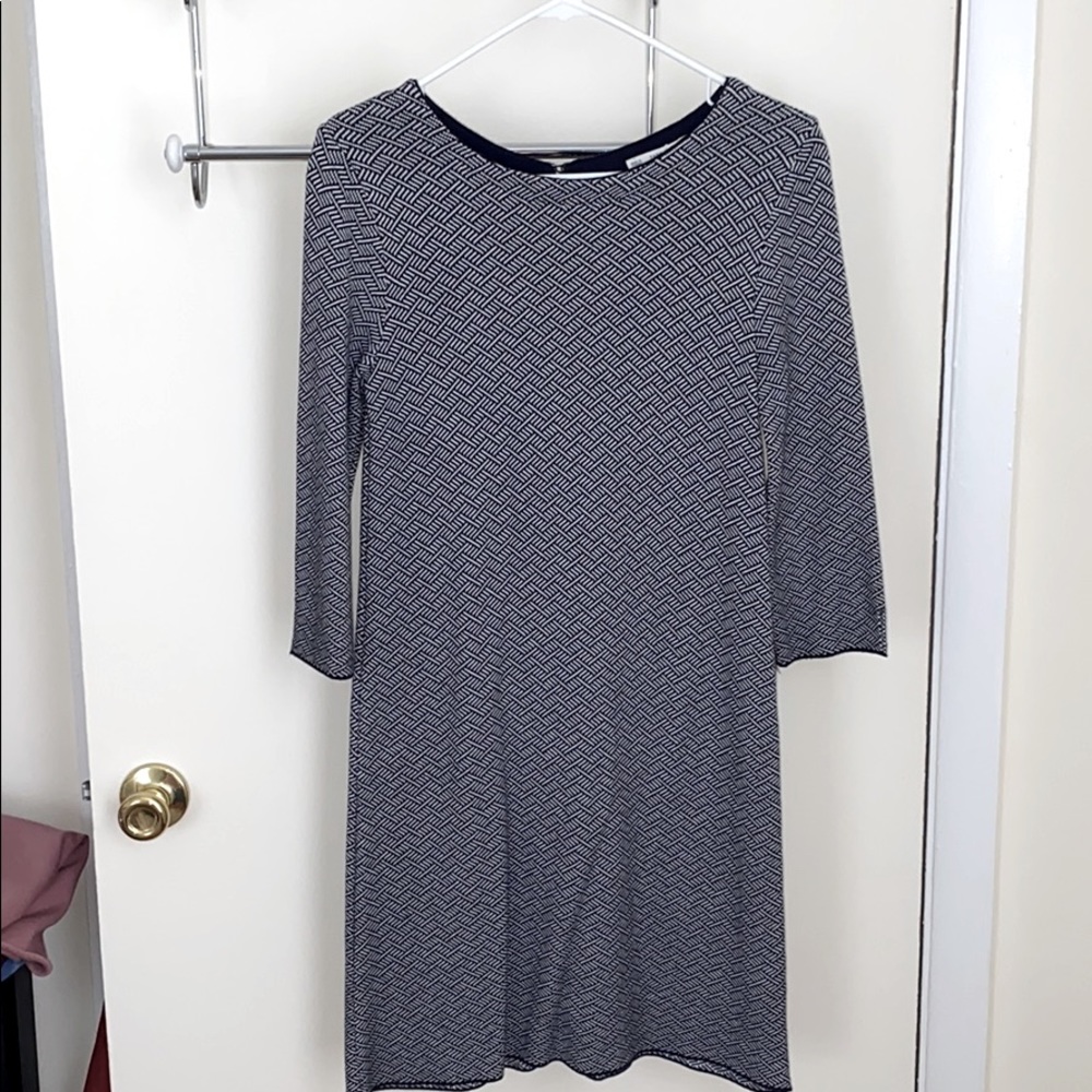 Zara Knit 3/4 Sleeve Pattern Mini-Dress | Size M